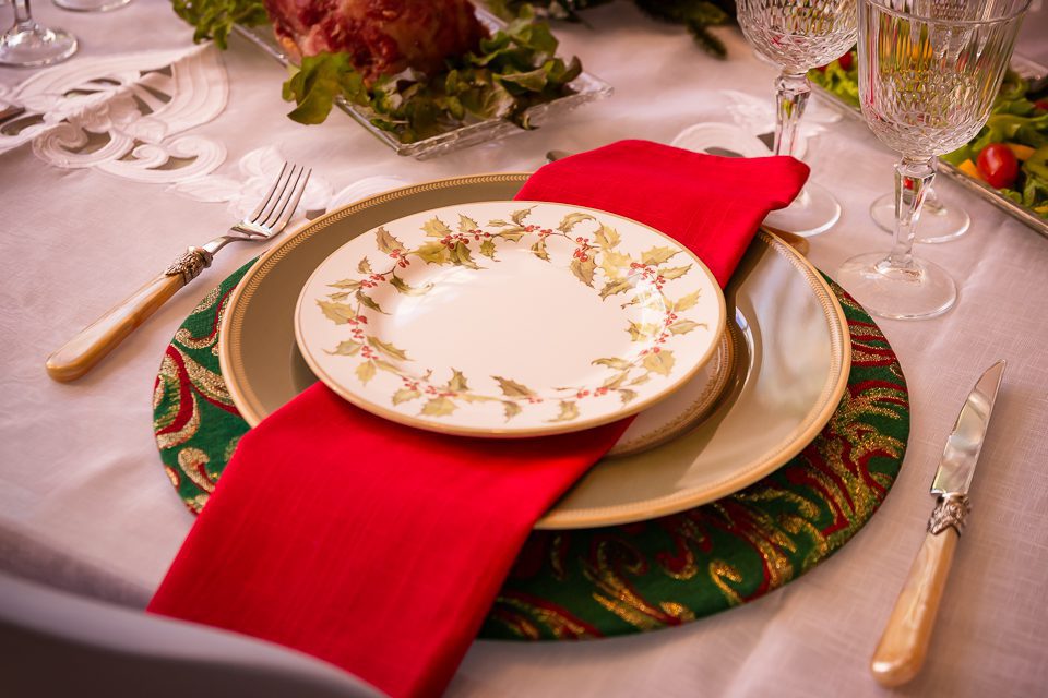 Mesa posta de natal