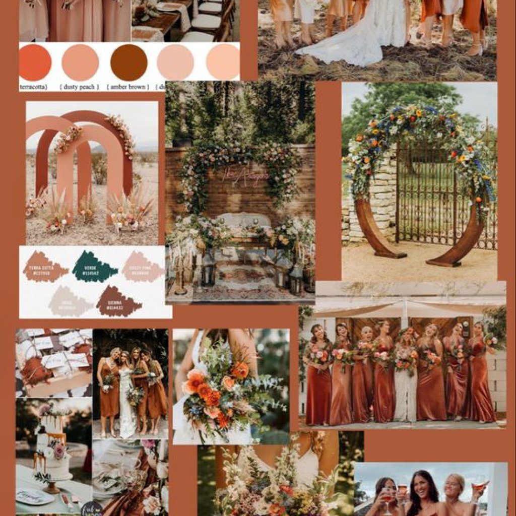 decoração casamento terracota