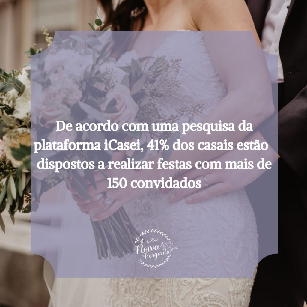 após pandemia 41% dos casamentos têm mais de 150 convidados