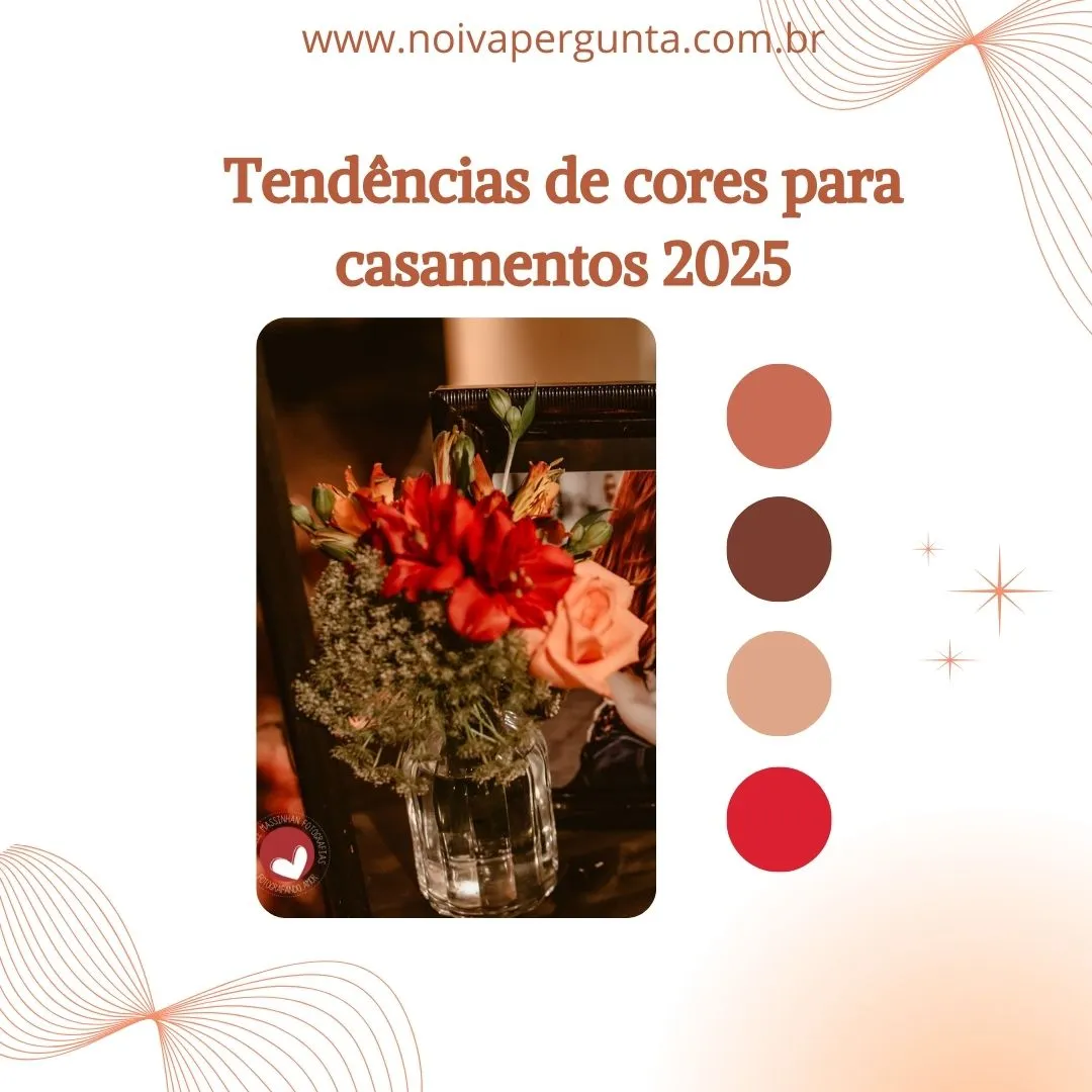 Tendência de cor para casamento 2025