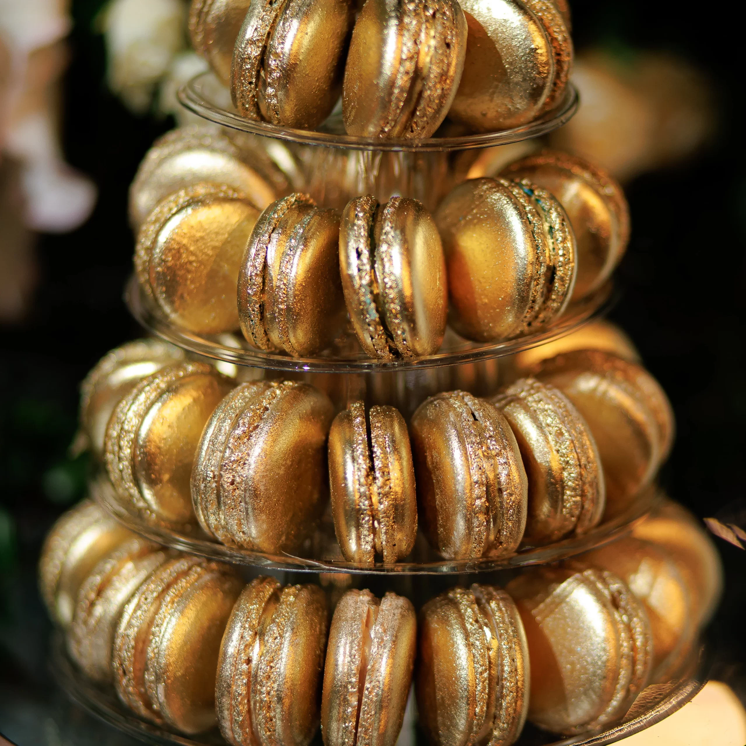 Macaron em uma festa de casamento
